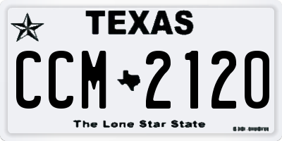 TX license plate CCM2120