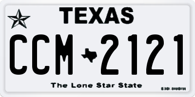 TX license plate CCM2121