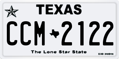 TX license plate CCM2122