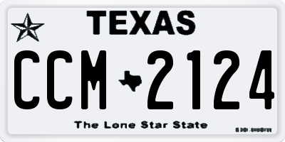 TX license plate CCM2124