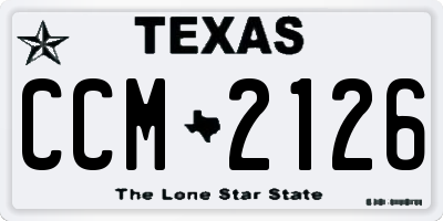 TX license plate CCM2126