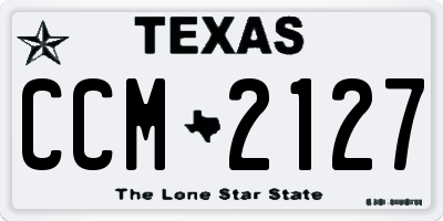 TX license plate CCM2127