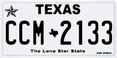 TX license plate CCM2133