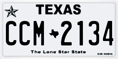 TX license plate CCM2134
