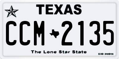 TX license plate CCM2135