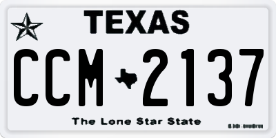 TX license plate CCM2137