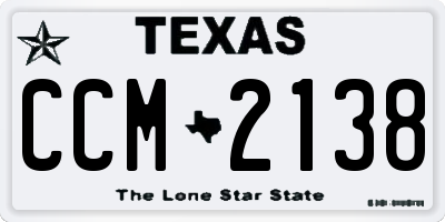 TX license plate CCM2138