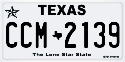 TX license plate CCM2139