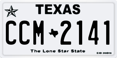 TX license plate CCM2141