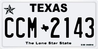 TX license plate CCM2143