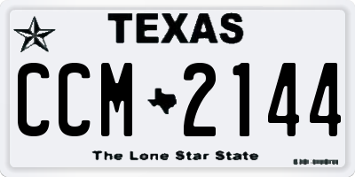TX license plate CCM2144