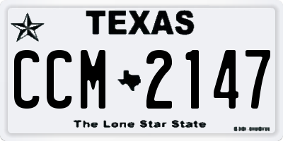 TX license plate CCM2147