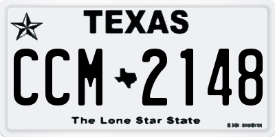 TX license plate CCM2148