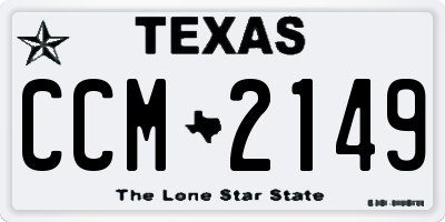 TX license plate CCM2149