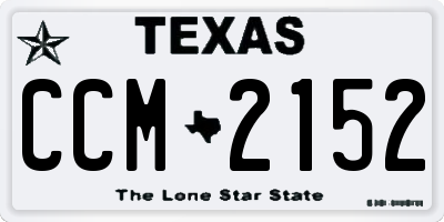 TX license plate CCM2152
