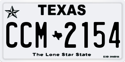 TX license plate CCM2154