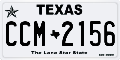 TX license plate CCM2156