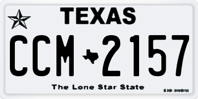 TX license plate CCM2157