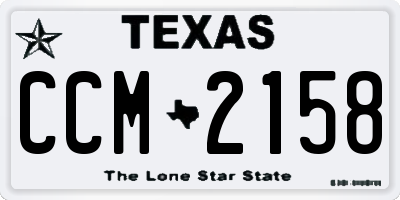 TX license plate CCM2158