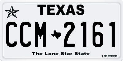 TX license plate CCM2161