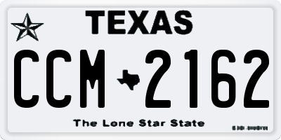 TX license plate CCM2162