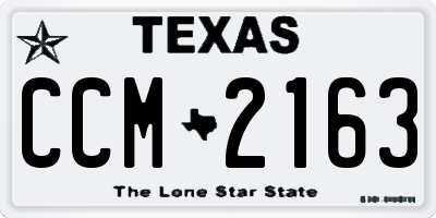 TX license plate CCM2163