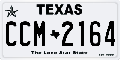 TX license plate CCM2164