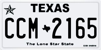 TX license plate CCM2165