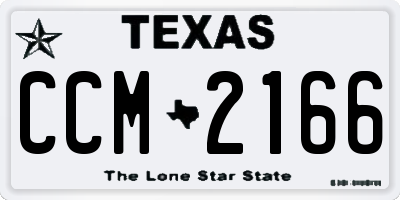 TX license plate CCM2166