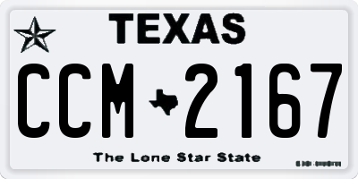 TX license plate CCM2167