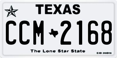 TX license plate CCM2168