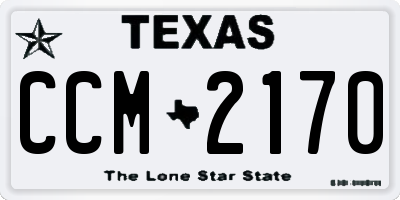 TX license plate CCM2170