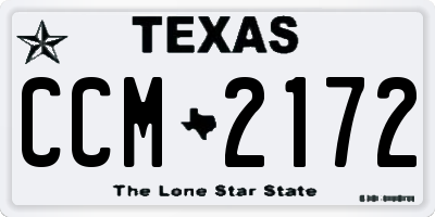 TX license plate CCM2172