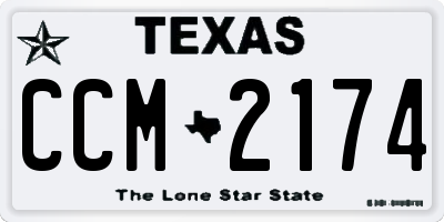 TX license plate CCM2174