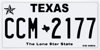 TX license plate CCM2177