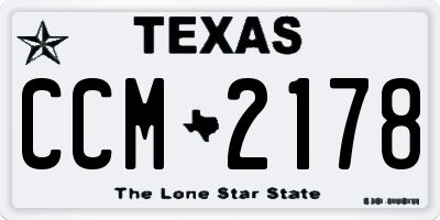 TX license plate CCM2178