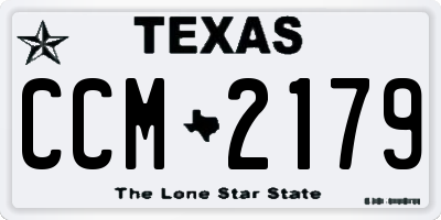 TX license plate CCM2179