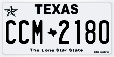 TX license plate CCM2180