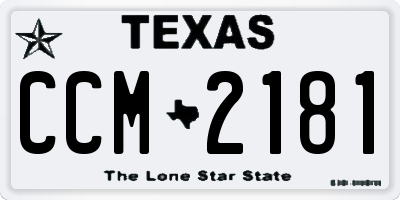 TX license plate CCM2181