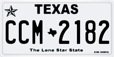TX license plate CCM2182
