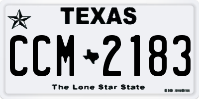 TX license plate CCM2183