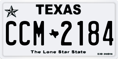 TX license plate CCM2184