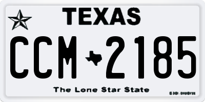 TX license plate CCM2185