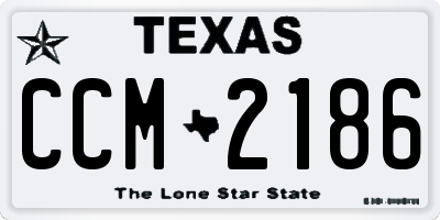 TX license plate CCM2186