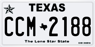 TX license plate CCM2188