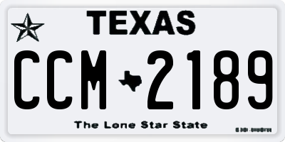TX license plate CCM2189