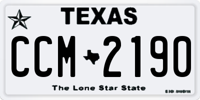 TX license plate CCM2190