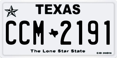 TX license plate CCM2191