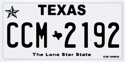 TX license plate CCM2192