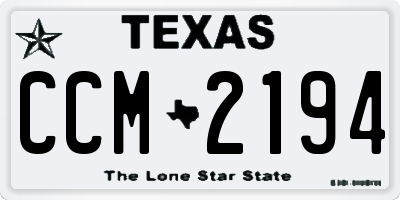 TX license plate CCM2194